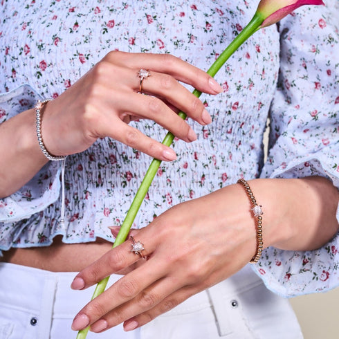 Tortuga | 18k Rose Gold | Crystal Sea Turtle Bracelet